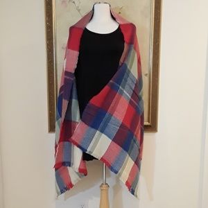 NEW Patriotic Soft Plaid Wrap Scarf